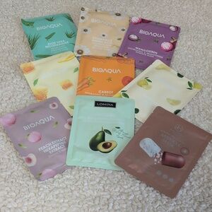 Aqua Bio Skincare Mask Set - Vibrant Collection 9 Sheet Masks.